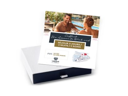 Coffret cadeau Amour de Week-end 3 jours / 2 nuits / 3 soins avec un accès au spa marin
