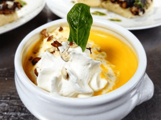 veloute de butternut restaurant entre terre et mer Pornichet
