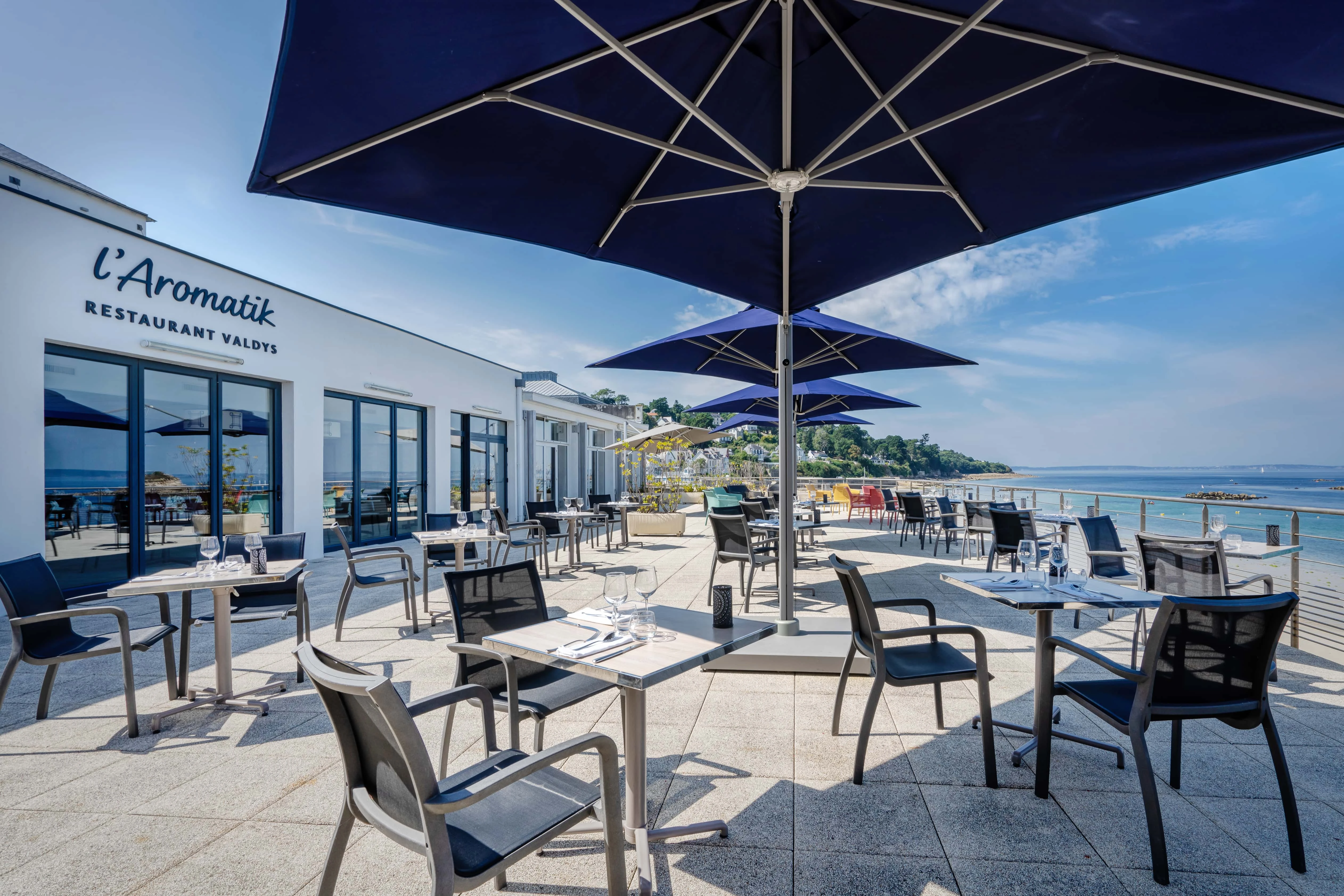 terrasse vue mer restaurant douarnenez